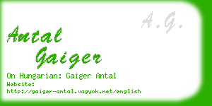 antal gaiger business card